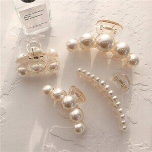 Pearl Hair Claw Clips (4PCS) | Large Strong Hold Nonslip Barrettes